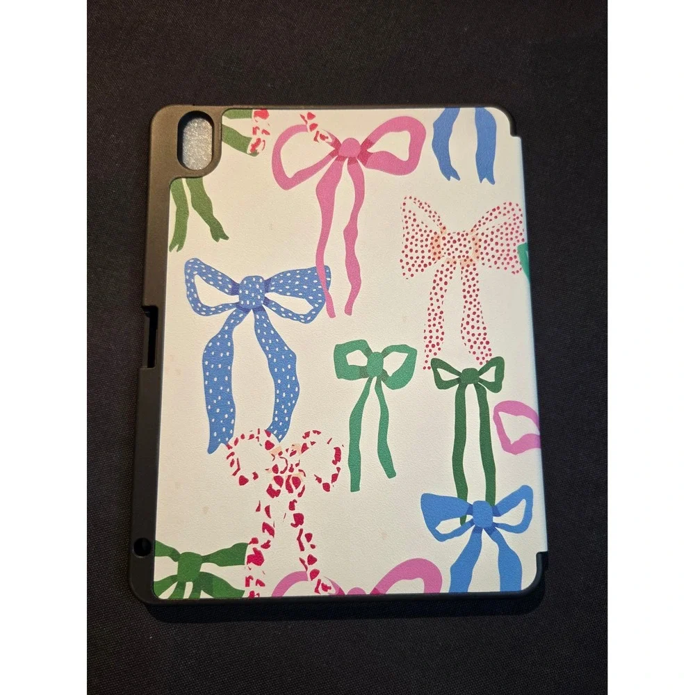 iPad Air 11 M2 2024 Case 10.9 4th 5th Gen Bow Print Smart Folio Pen Slot Cover